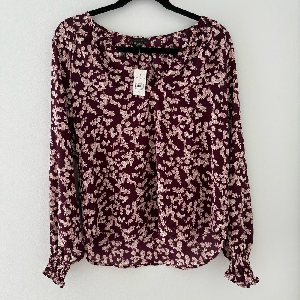 NWT Ann Taylor Factory Floral Blouse